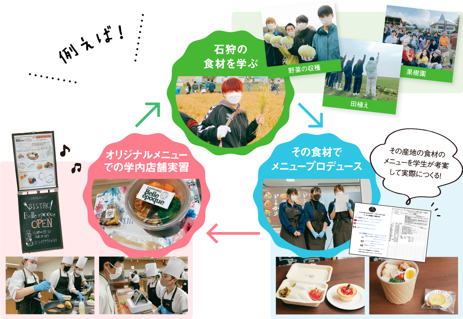 食材の収穫から販売まで携わる学び